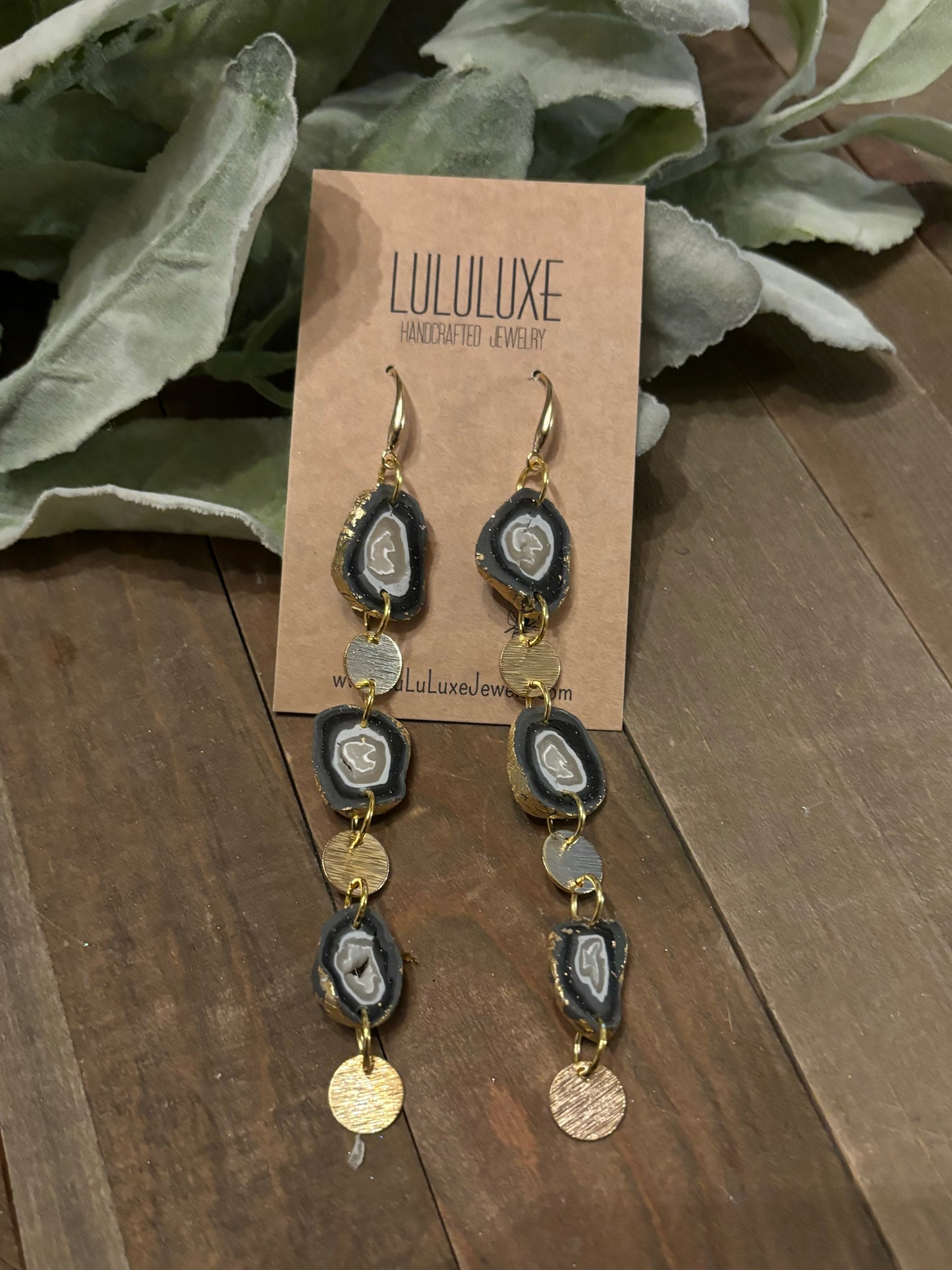 Boho Geode Dangles