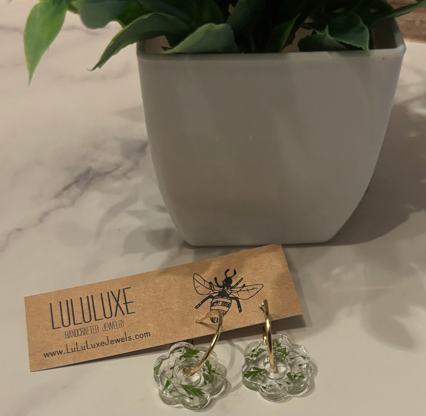 Mini BoHo Flower Hoops
