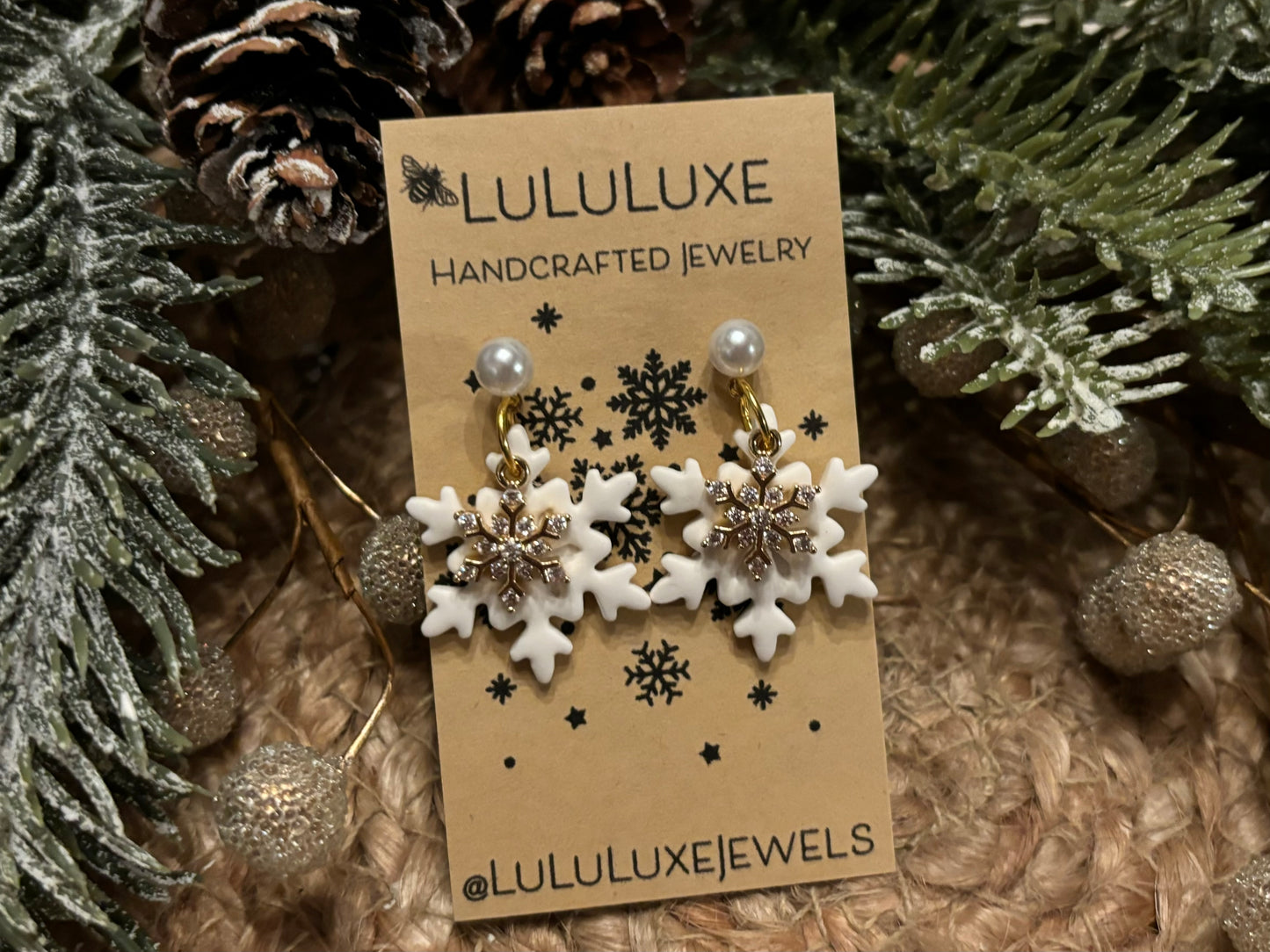 Classic Snowflake with Crystals