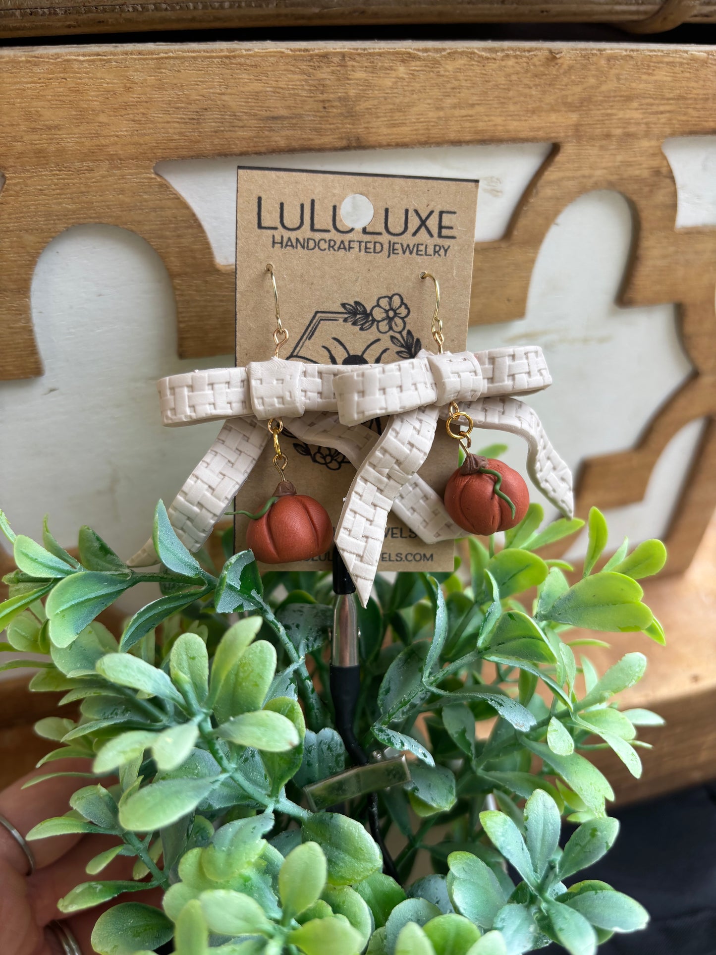 Cutie Bows & Pumpkin Earrings