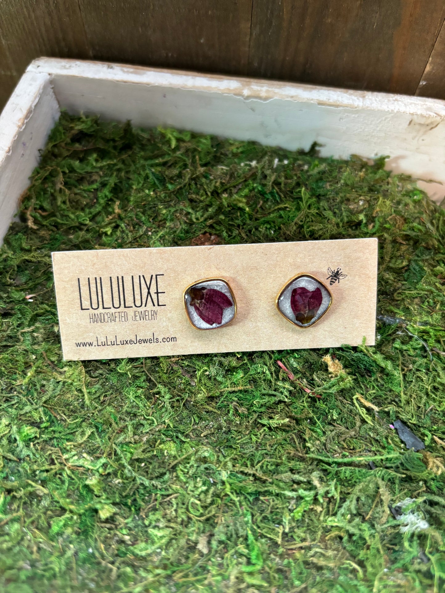 Rose bud Square Studs