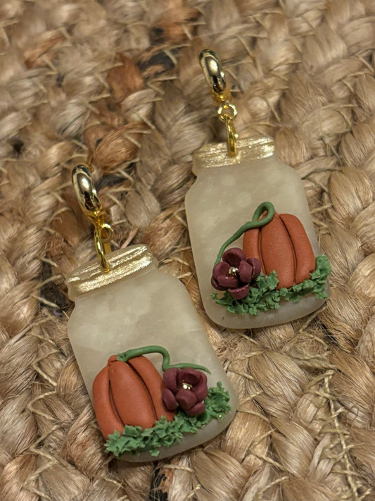 Pumpkins in Mason Jars