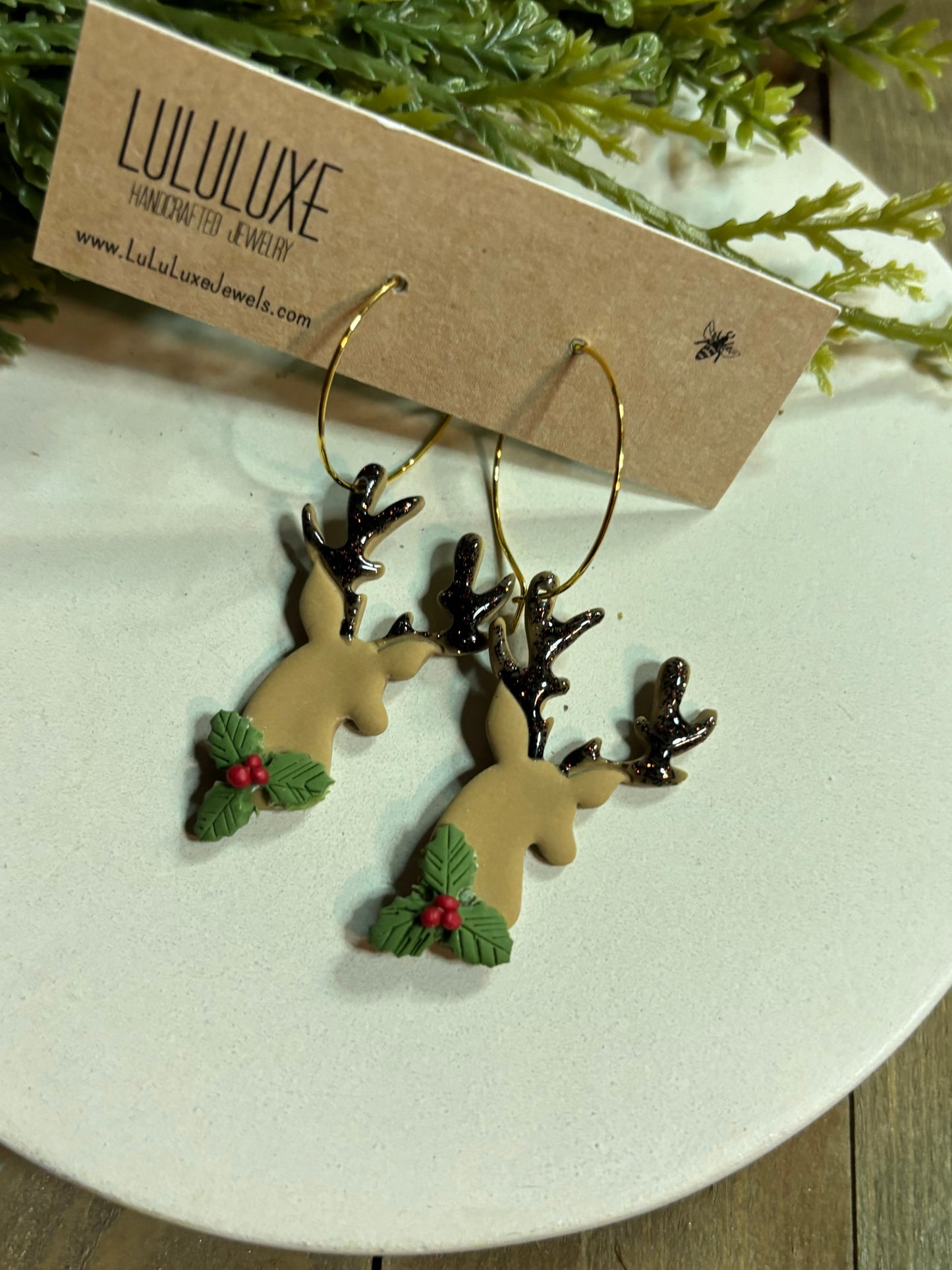 Rustic Reindeer Hoops