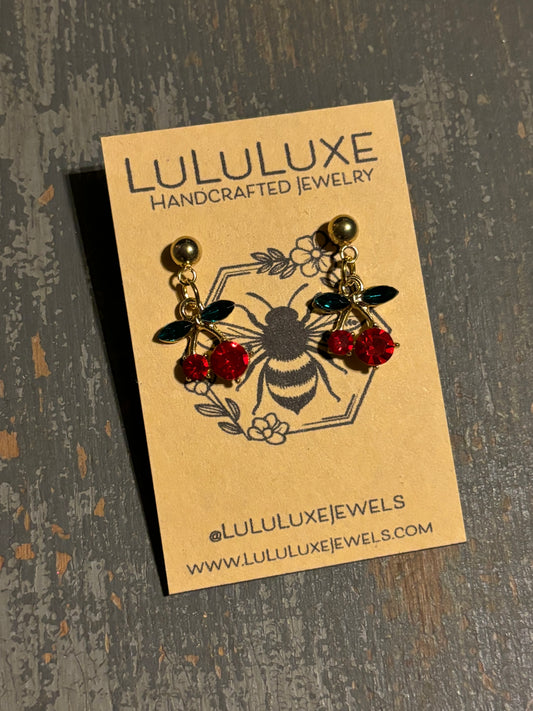 Dainty Cherry Dangles