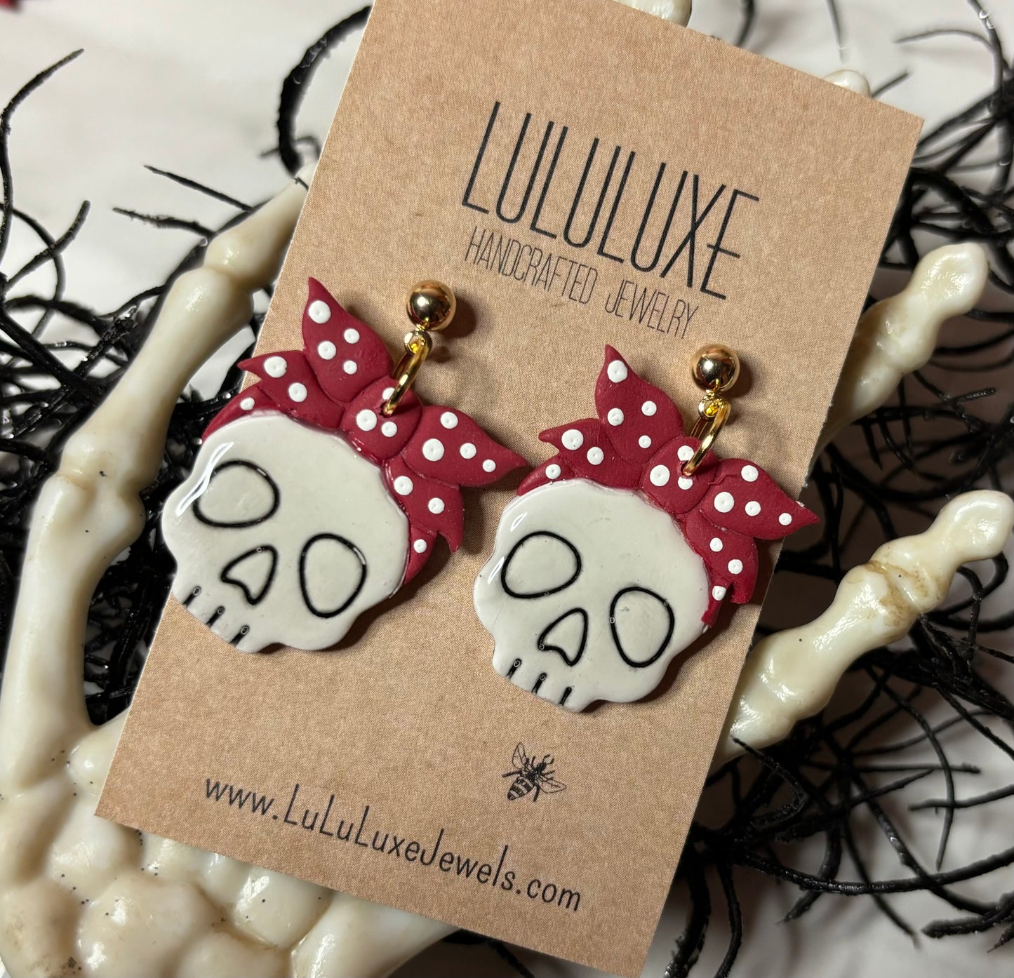 Rosie Skull Dangles